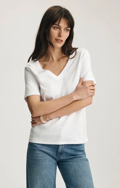 Mavi Olivia V-neck T-shirt In White