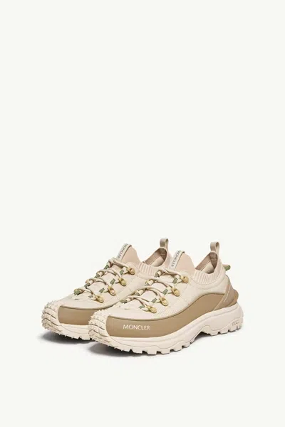 Moncler Two-tone Canvas Trailgrip Lite3 Sneakers In Neutral