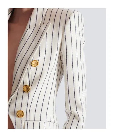 Balmain 6-button Pinstripe Jacket In Multi