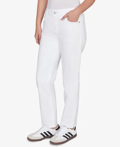 Ruby Rd. Plus Size Curve Enhancing Five Pocket Slim Leg Jeans In White