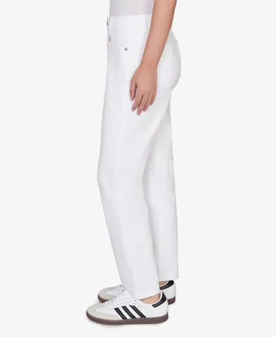 Ruby Rd. Plus Size Curve Enhancing Five Pocket Slim Leg Jeans In White