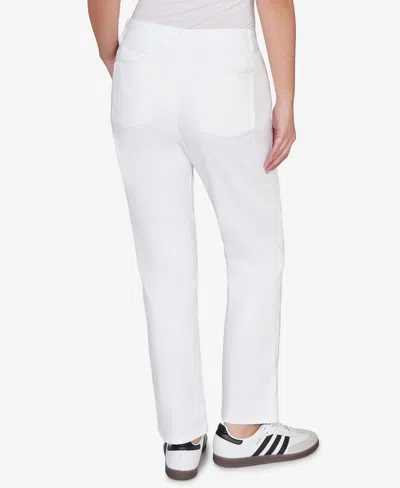 Ruby Rd. Plus Size Curve Enhancing Five Pocket Slim Leg Jeans In White