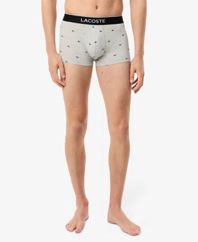 Lacoste Assorted 3-pack Stretch Cotton Trunks In Multi