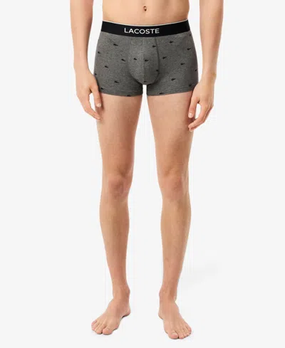 Lacoste Assorted 3-pack Stretch Cotton Trunks In Multi