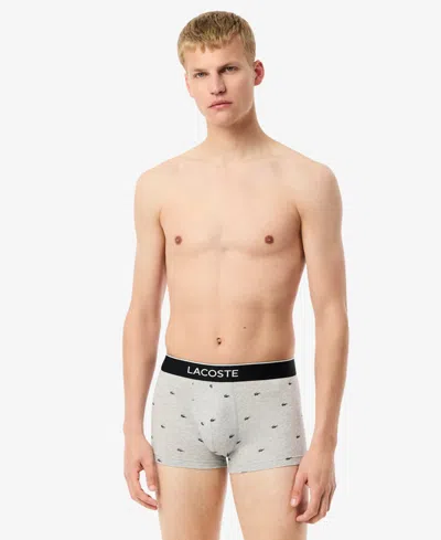 Lacoste Assorted 3-pack Stretch Cotton Trunks In Multi