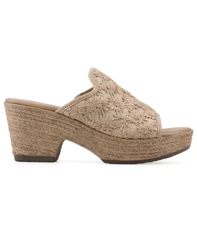 Cliffs By White Mountain Bizzie Platform Wedge Espadrille Sandal In Brown