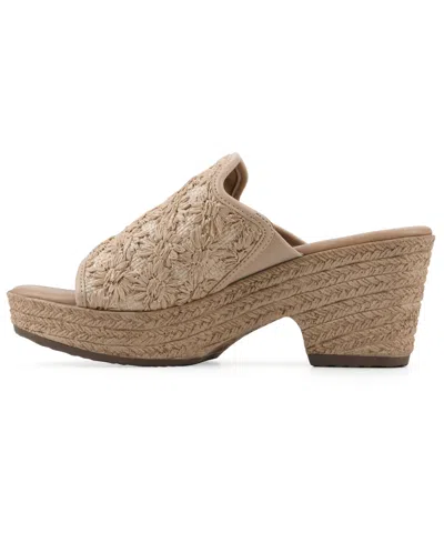 Cliffs By White Mountain Bizzie Platform Wedge Espadrille Sandal In Brown