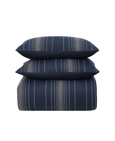 Perry Ellis Harper Striped 3-pc. Comforter Set, Full/queen In Blue