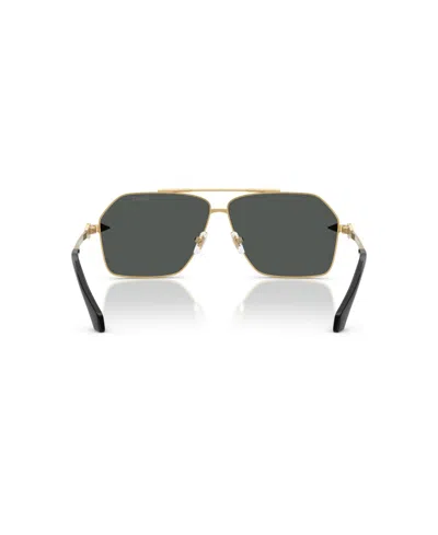 Versace Rectangular Frame Sunglasses In Gray