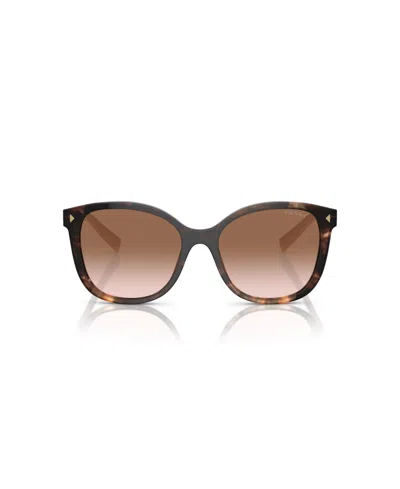 Prada Tortoiseshell-effect Square-frame Sunglasses In Brown
