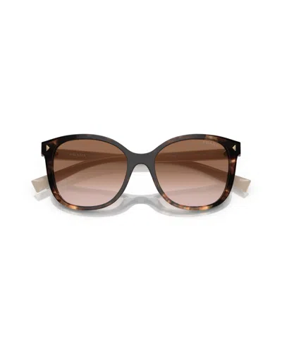 Prada Tortoiseshell-effect Square-frame Sunglasses In Brown