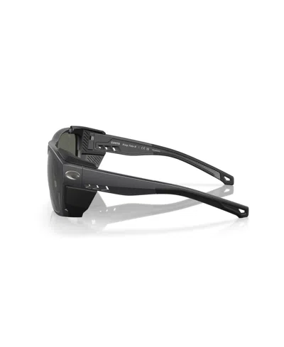 Costa Del Mar King Tide 6 58mm Polarized Rectangular Sunglasses In Black