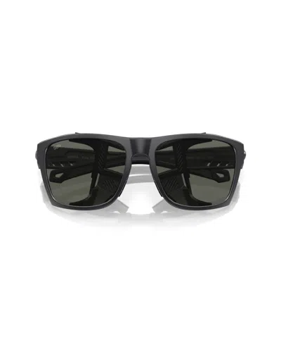 Costa Del Mar King Tide 6 58mm Polarized Rectangular Sunglasses In Black