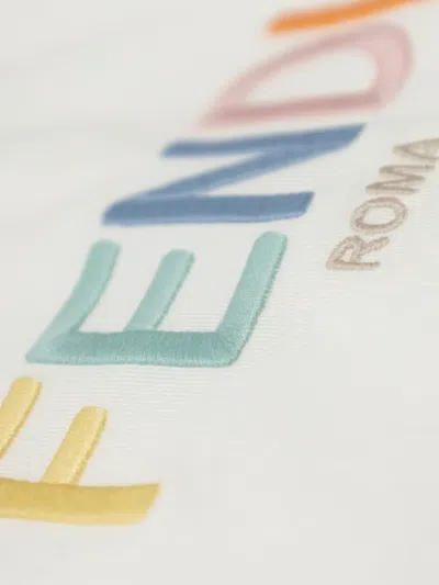 Fendi Embroidered T-shirt In Multi