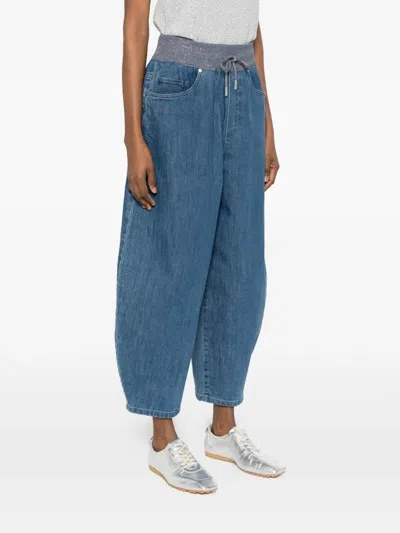 Panicale Drawstring Cropped Trousers In Multi