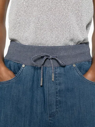 Panicale Drawstring Cropped Trousers In Multi