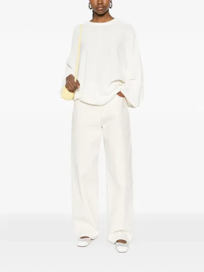 Panicale Flared Sweater In White