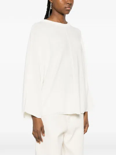 Panicale Flared Sweater In White