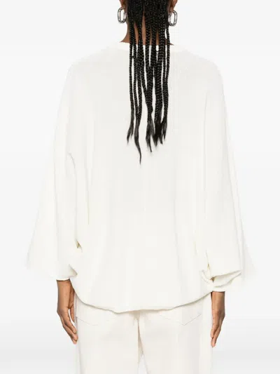 Panicale Flared Sweater In White