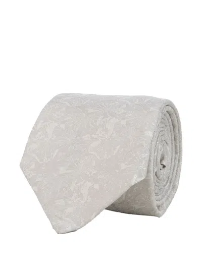 Corneliani Jacquard-pattern Tie In Green