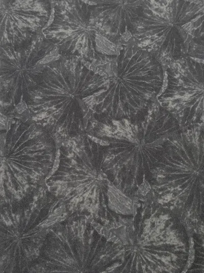 Corneliani Floral-pattern Scarf In Gray