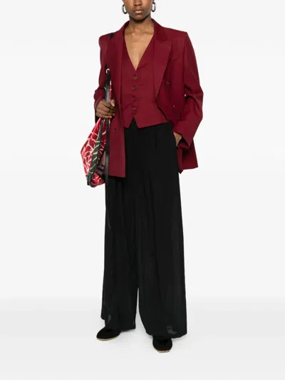 P.a.r.o.s.h Double-breasted Jacket In Red