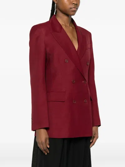 P.a.r.o.s.h Double-breasted Jacket In Red