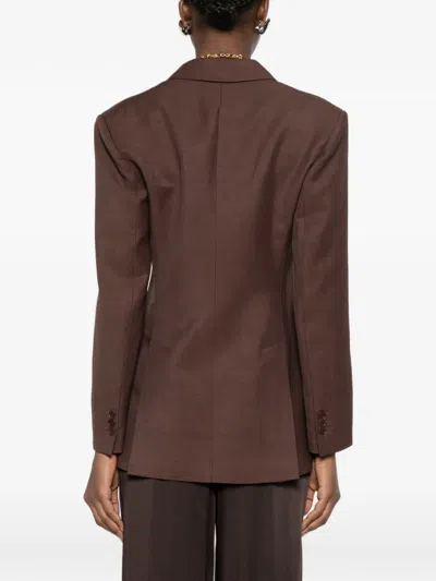 P.a.r.o.s.h Double-breasted Blazer In Brown