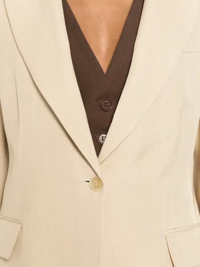 P.a.r.o.s.h Pocket Single-breasted Jacket In Neutral