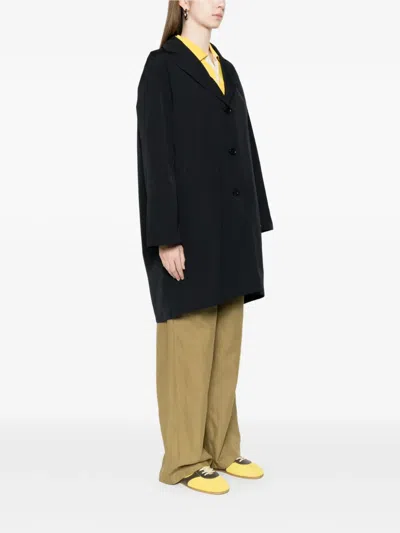 Aspesi Buttoned Coat In Blue