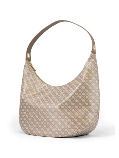 Gherardini Patterned Shoulder Bag In Neutral