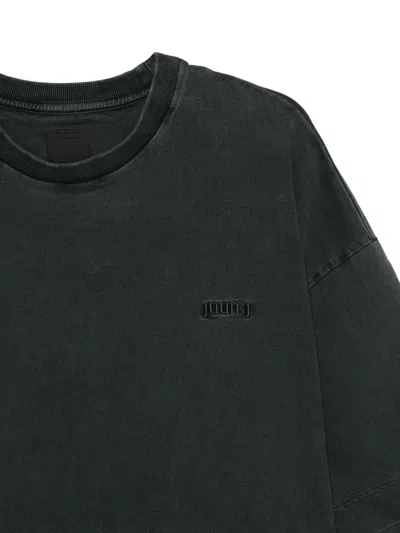 Juunj Washed Black T-shirt In Black