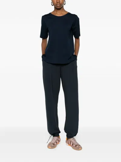 Herno Cotton Round-neck T-shirt In Blue