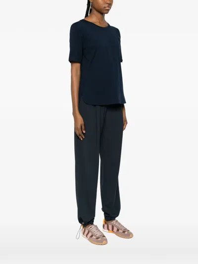 Herno Cotton Round-neck T-shirt In Blue