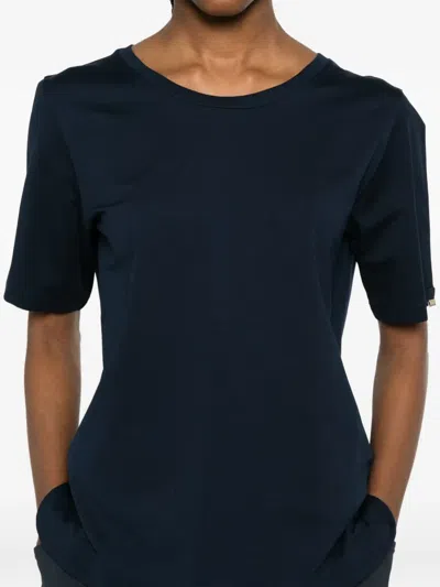 Herno Cotton Round-neck T-shirt In Blue