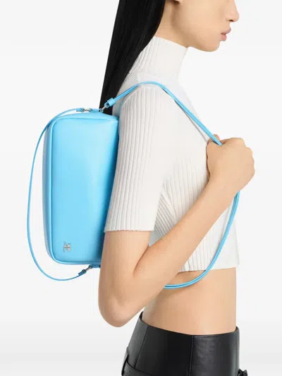 Courrèges Small Three Sixty Shoulder Bag In Blue
