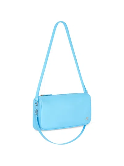 Courrèges Small Three Sixty Shoulder Bag In Blue