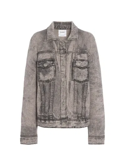 Barrie Denim Printed Regular Jacket In Gray