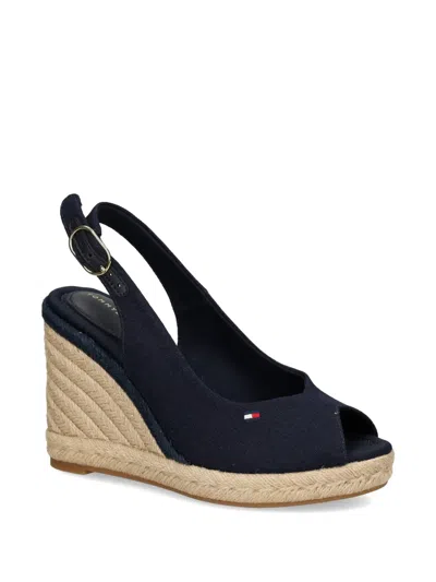 Tommy Hilfiger Slingback Wedge Espadrille Sandal In Space Blue