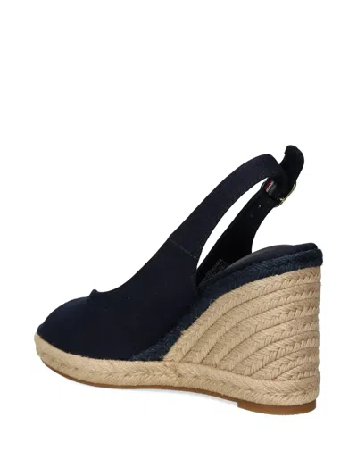Tommy Hilfiger Slingback Wedge Espadrille Sandal In Space Blue