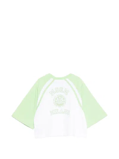 Msgm Graphic T-shirt In White