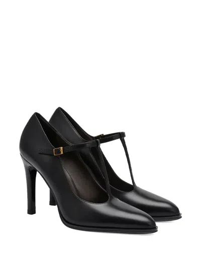 Potamy T-strap Leather Pumps In Multi