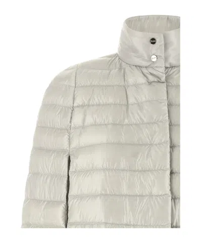 Herno Mini Quilted Short Down Jacket For Women In White