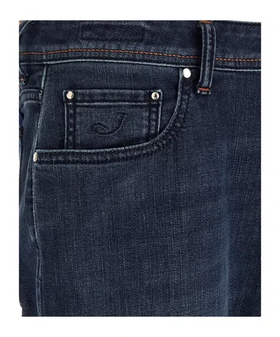 Jacob Cohen Belt Loop Jeans In Black