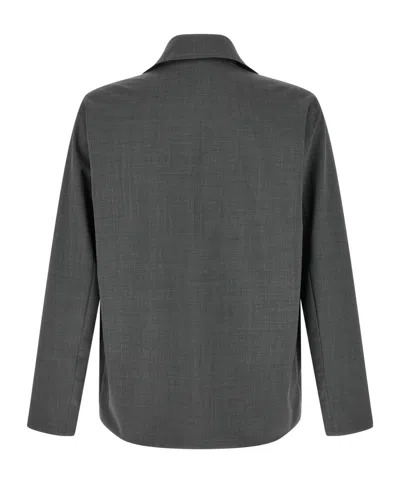 Herno Reversible Patch-pocket Overshirt In Black