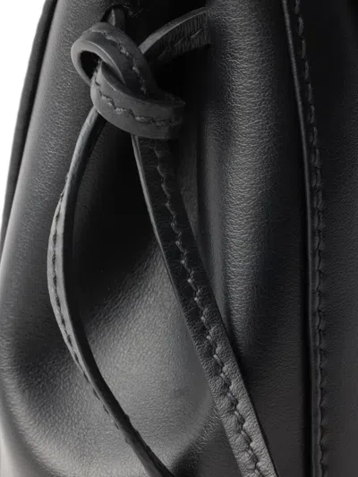 Prada Carry Mini Leather Handbag In Black