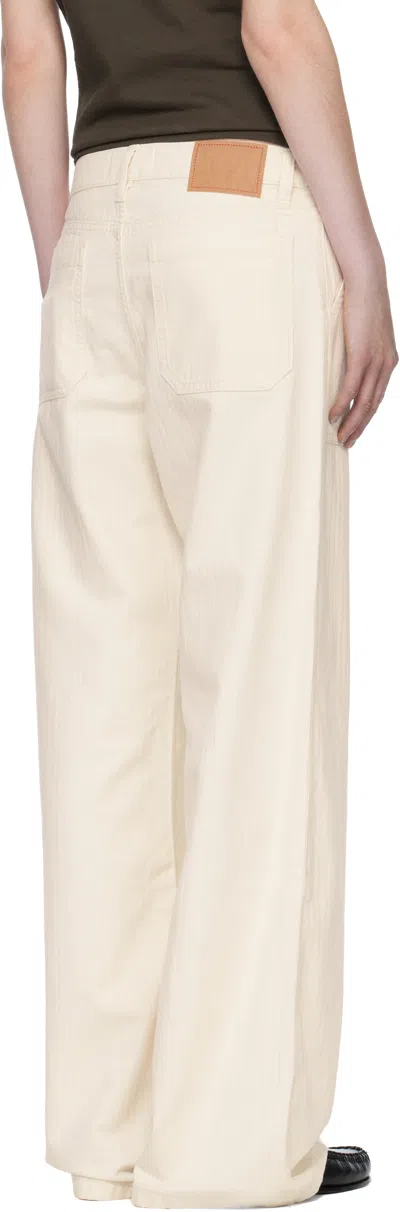 Jeanerica Guell Pants Chevron Ecru In Neutral