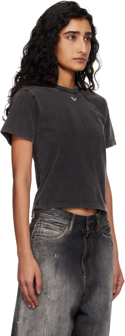 Ottolinger Pierced Fitted T-shirt In Black