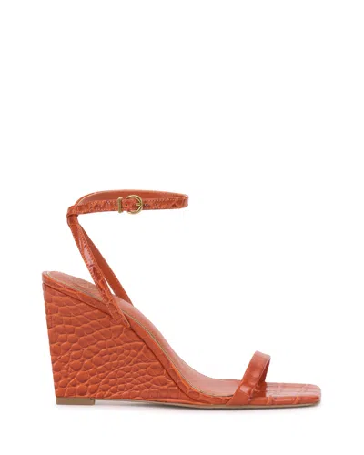 Vince Camuto Ambee Ankle Strap Wedge Sandal In Blue