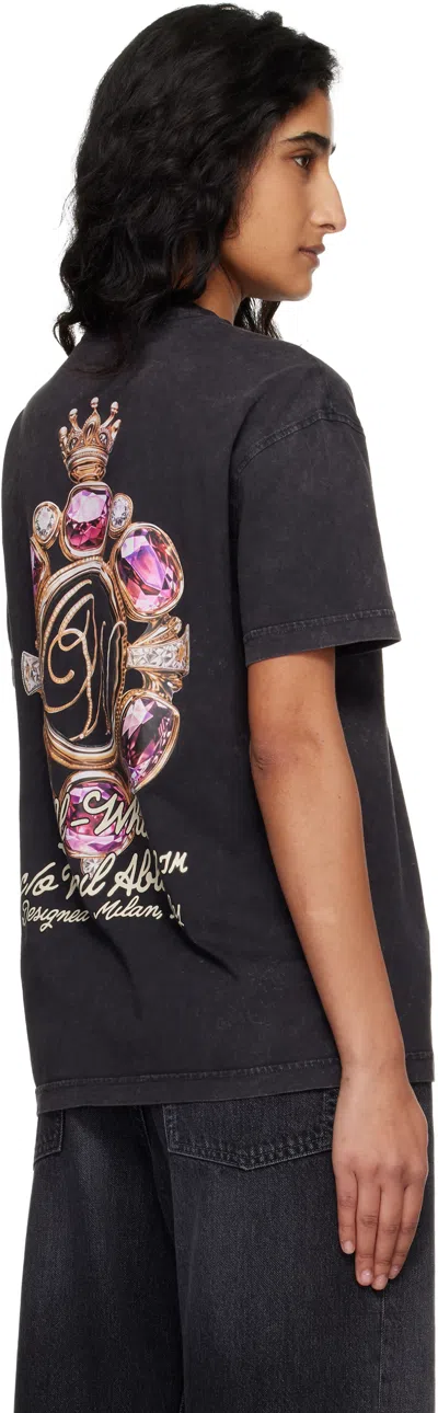 Off-white Relaxed Crown Emblem T-shirt In Black
